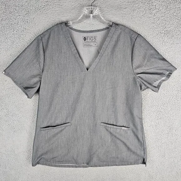 Figs Casma Scrub Top Size XL Stretch 2 Pocket Logo V Neck FW1100 - Picture 1 of 10